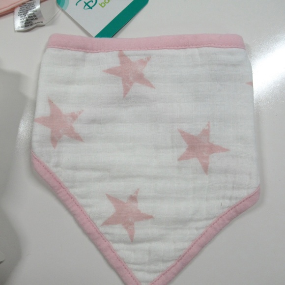 Baby Girl Muslin Blankets and Bandana Bib 6pc Lot - Picture 6 of 8